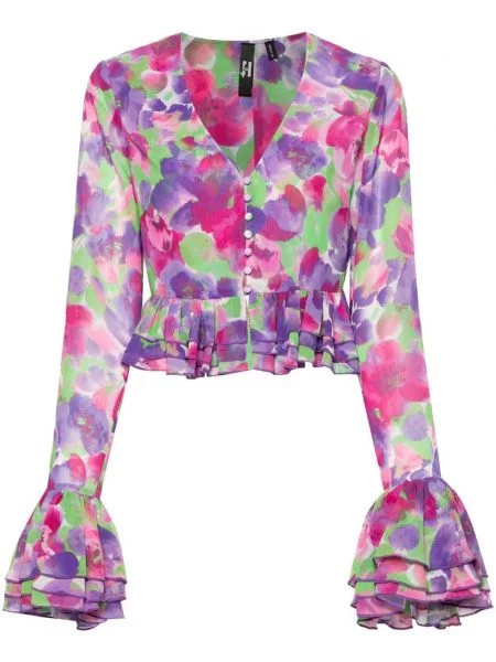 Cropp bluză Rotate Birger Christensen cu model floral cu imagine violet