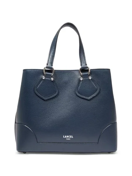 Кожена кожена чанта Lancel синьо