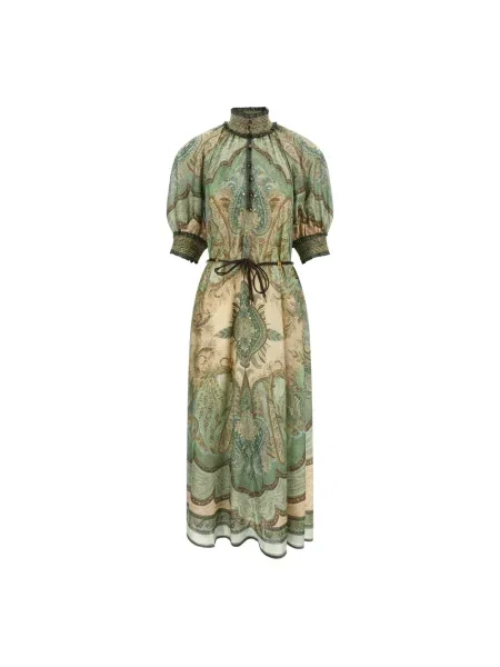 Sukienka Zimmermann garniturowa zielona