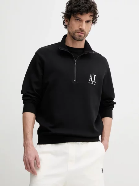 Armani Exchange hanorac pentru bărbați cu negru