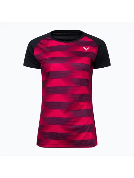 Dámske tenisové tričko VICTOR CD červeno-čierne čierna