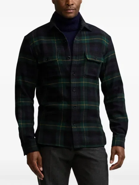 Καρό πουκάμισο Ralph Lauren Purple Label μπλε