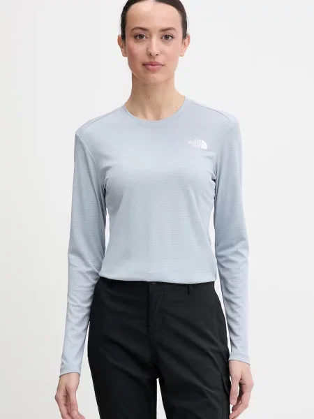 Tricou cu mânecă lungă The North Face albastru