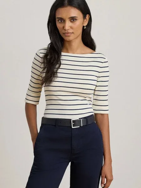 Tricou mânecă lungă Lauren Ralph Lauren bej