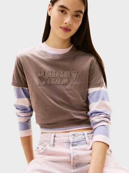 Футболка Tommy Jeans коричнева