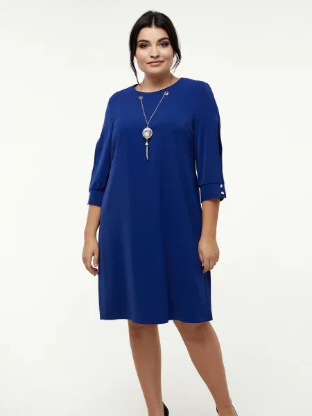 Сукня міді All Posa бавовна/поліестер синій