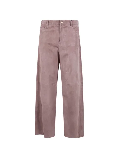 Pantaloni 's Max Mara din piele maro