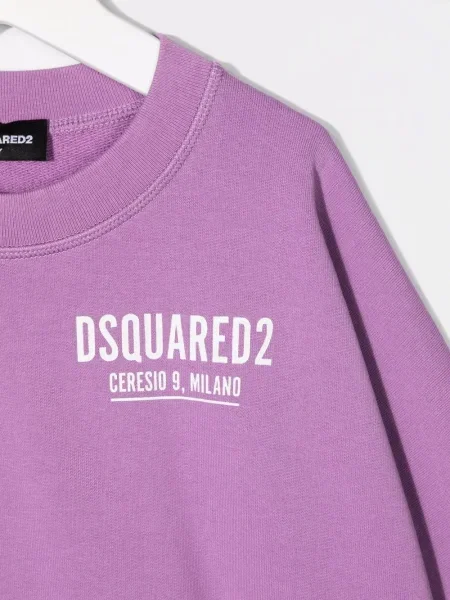 Sukienka maxi dziecięca Dsquared2 fioletowa