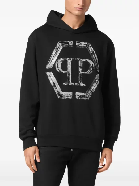 Hanorac cu glugă Philipp Plein negru