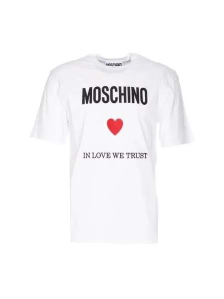 Koszulka Moschino z krótkim rękawem biała