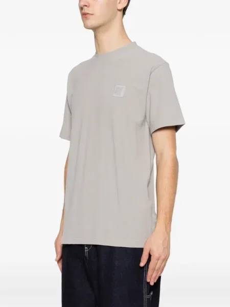Тениска Stone Island с кръгло деколте камъни сиво