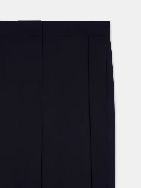 Шерстяные повседневные брюки Emporio Armani синие