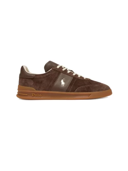 Sneakersy Polo Ralph Lauren brązowe