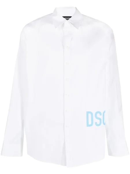 Cămașă Dsquared2 cu imagine alb
