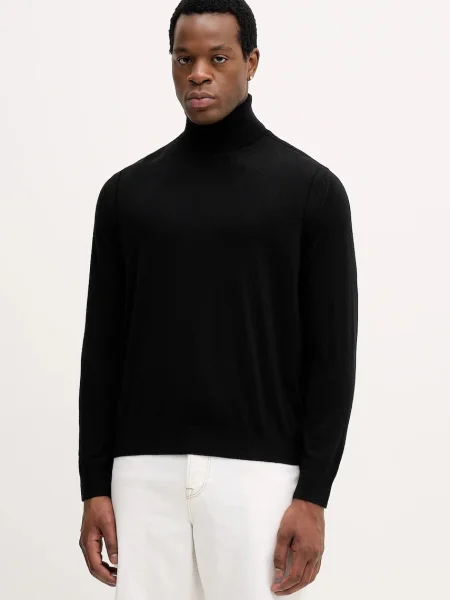 Svetr s příměsí vlny Armani Exchange s golfem černá