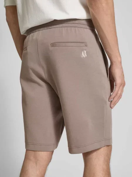 Szorty z dzianiny dresowej z elastycznym pasem Armani Exchange szare