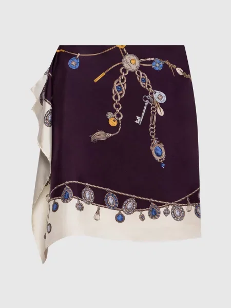 Спідниця кольору айворі в принт Stolen Jewels Versace бежева