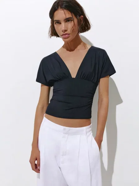 Pull&Bear Tričko čierna