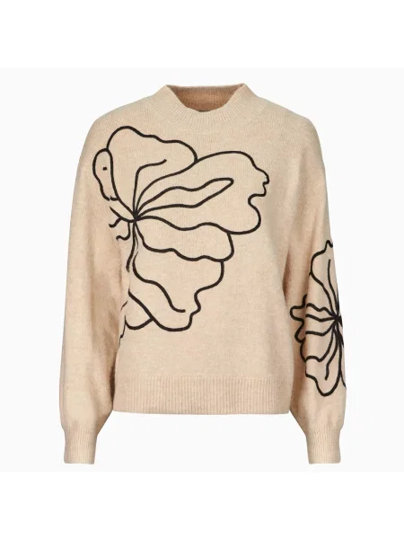 Pulover Jdy cu model floral bej