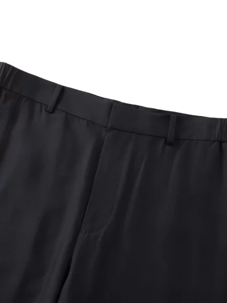 Pantaloni Shanghai Tang de mătase albastru