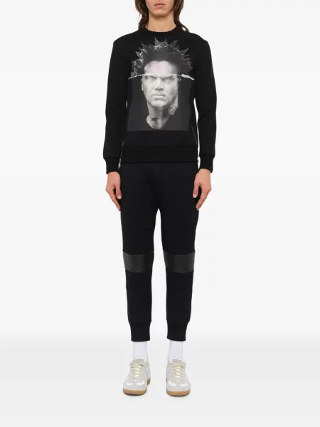 Pulover Neil Barrett cu imagine negru