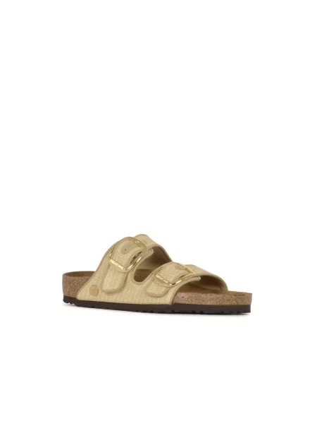 Klapki Birkenstock na sprzączkę beżowe