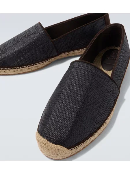 Espadrile Brunello Cucinelli din piele de căprioară negru