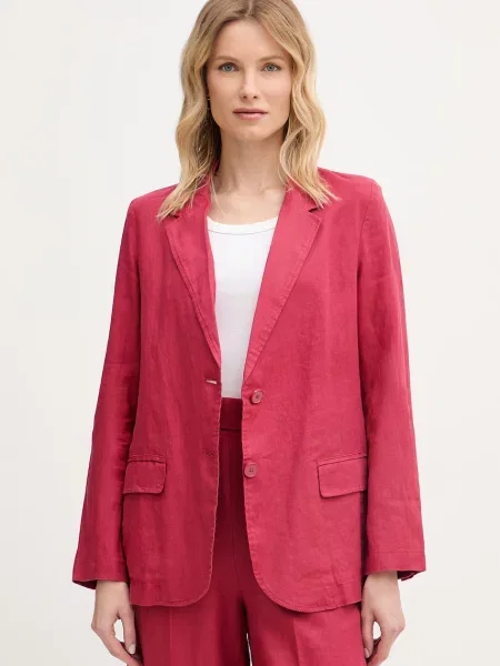 United Colors of Benetton Sacou cu un singur rând de pentru femei din in