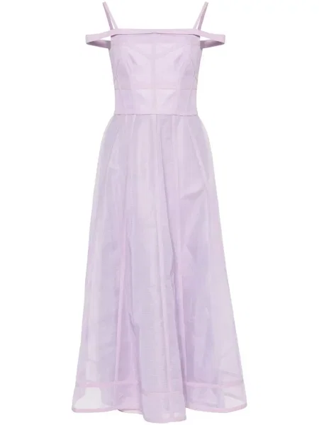 Rochie midi Gemy Maalouf până la genunchi de costum violet