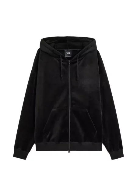 Hanorac cu glugă Y-3 de catifea negru