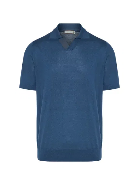 Gulerat tricou polo Canali albastru