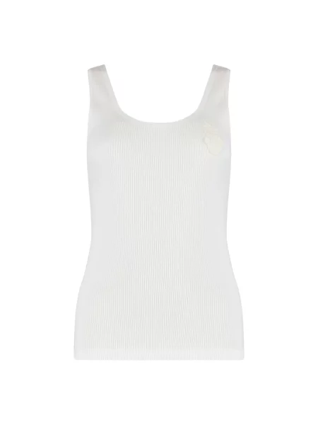 Top Chloe z logo biały