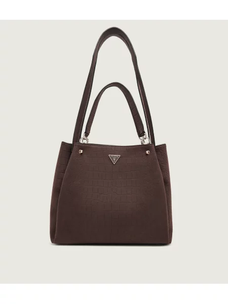 Guess Geantă shopper + borsetă Lorella maro