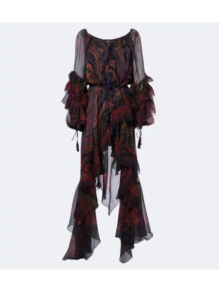 Rochie Etro de mătase cu imagine