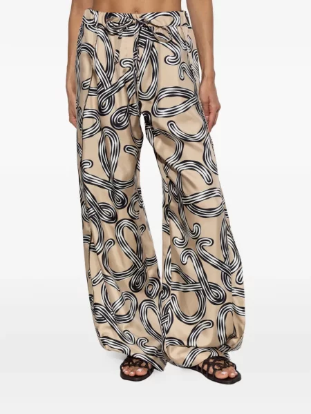 Pantaloni Loewe de mătase cu imagine