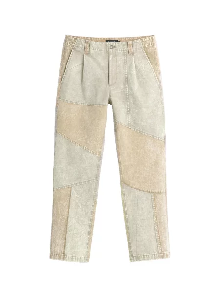 Desigual Pantaloni cutați crem / deschis gri