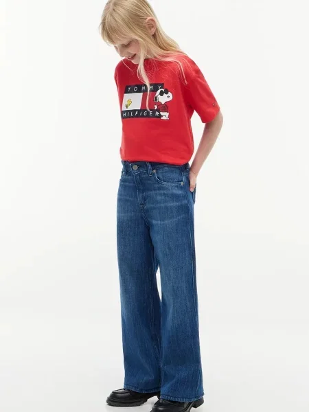 Tommy Hilfiger тениска за деца от x Peanuts червено