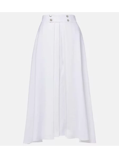 Fusta plisata Loro Piana de in plisată alb