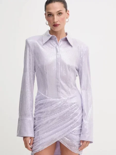 Rotate rochie mini mulată violet