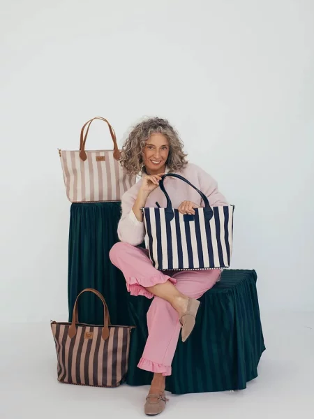 La Millou сумка STRIPES BEIGE бежева