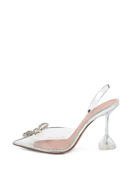 Pantofi cu toc Amina Muaddi slingback alb