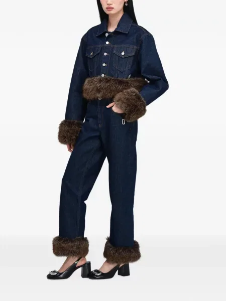 Geacă Marc Jacobs cu blană albastru