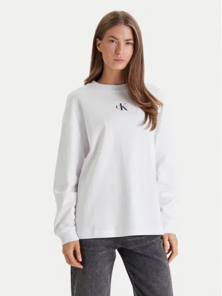 Calvin Klein Jeans Jopa Monologo Oversize bela