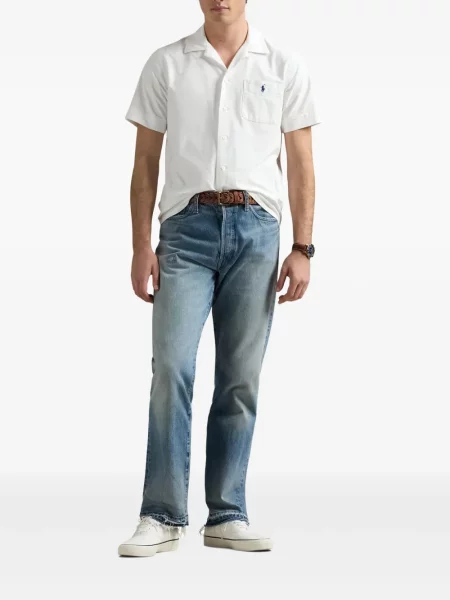 Pletene sportske kratke hlače Polo Ralph Lauren s printom bijela