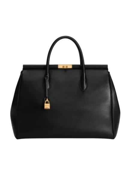 Lniana torebka Dolce And Gabbana czarna