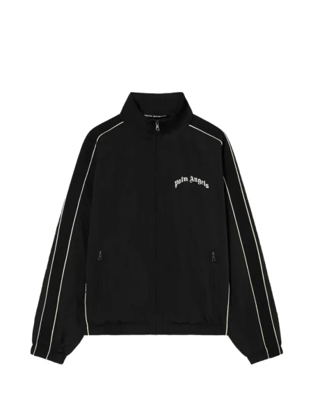Geacă de vânt Palm Angels cu dungi cu imagine negru