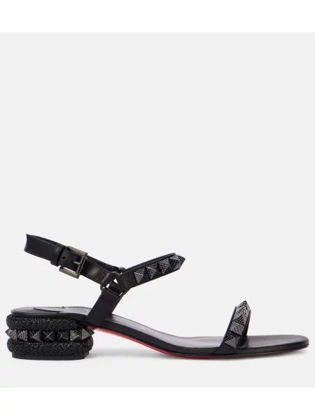 Kožené sandále Christian Louboutin čierna