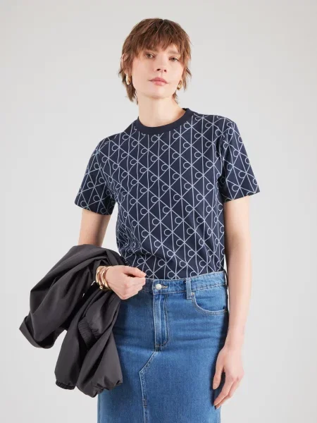 Calvin Klein Jeans Tričko CLASSIC SEASONAL námornícka / pastelovo modrá