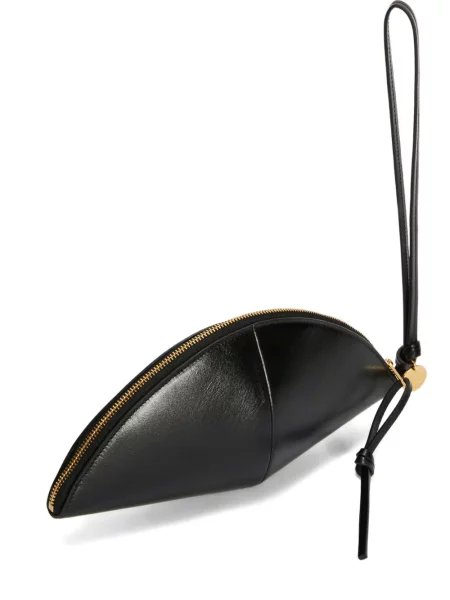 Geantă plic Jil Sander cu bretele negru