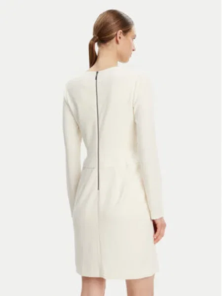 DKNY Cocktail obleka Kremna